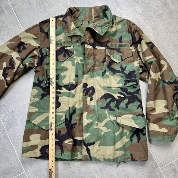 US Army M65 Field Jacket M Regular Woodland Camo Cold Weather Coat - Picture 9 of 12
